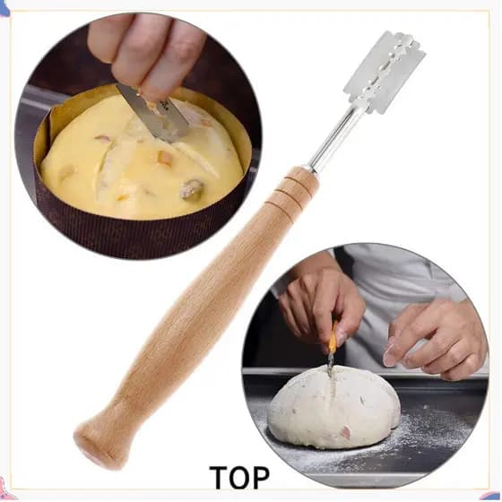 Cortador de pão Baguette faca europeia faca de planejamento de pão doméstico ferramenta útil lâmina substituível