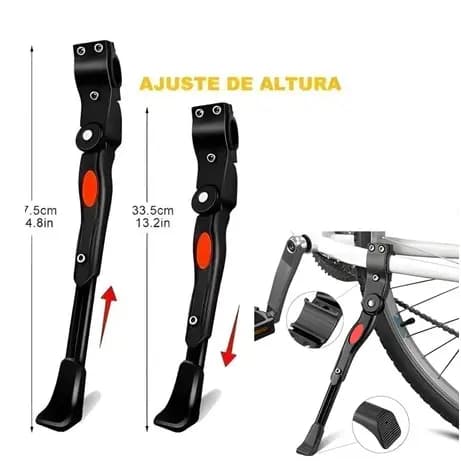 Descanso Lateral Pezinho Alumínio De Descanso Para Bike Bicicleta Regulavel Emborrachado Com Apoio Aluminio Mtb Speed