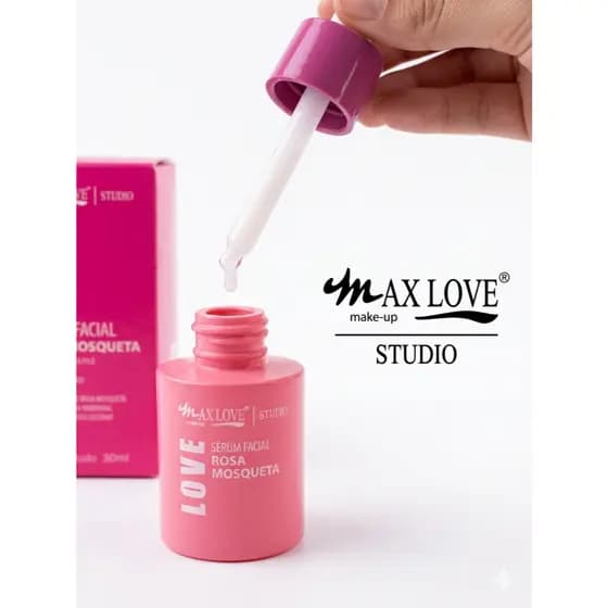 Sérum Facial Rosa Mosqueta Max Love 30ml regenera nutre a pele clareador hidrante