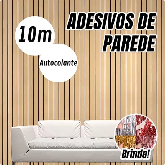 5/10 Metros Rolo Papel De Parede Premium Ripa Ripado Madeira Lavável Sala Quarto 3D Autoadesivo