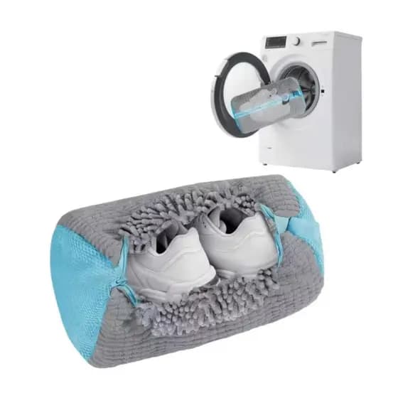 Saco protetor para limpeza de sapatos na máquina de lavar 39 * 19 cm Material de poliéster cinza, amarelo, azul celeste