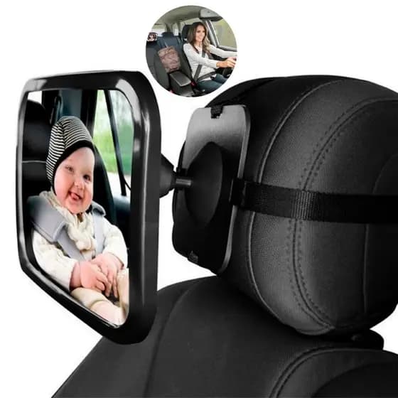 Espelho Retrovisor Banco Traseiro Bebê Conforto Cadeirinha Espelho Retrovisor Giratório De 360° Para Bebês