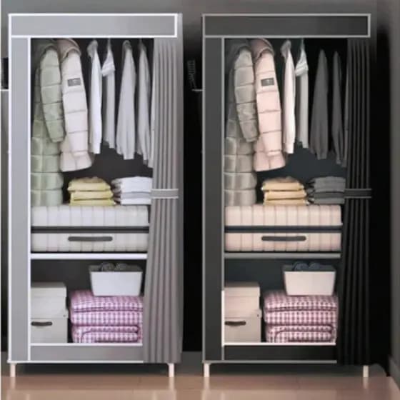 Guarda Roupa Dobrável Armário Organizador Portátil Multiuso Roupeiro Cabideiro