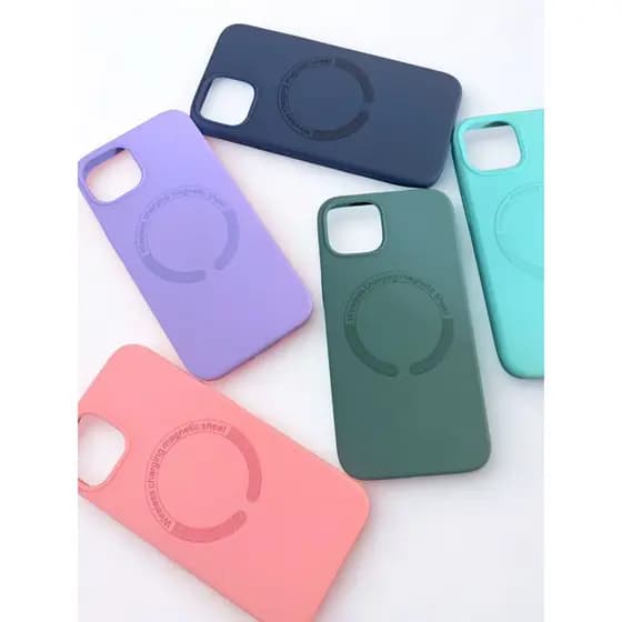 Capinha/Case com MagSafe Silicone Aveludado para iPhone 13/14 em Várias Cores Proteção Elegante e Suave