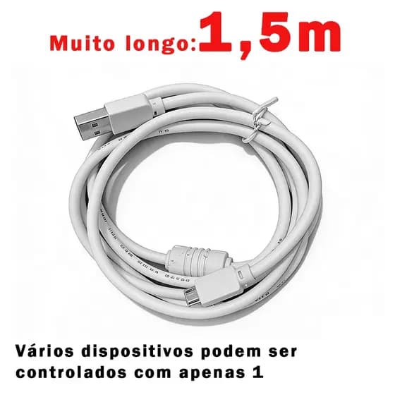 Cabo USB Micro V8 Carga Paralelo 1,5m de carregamento para celular Bluetooth Alto-falante Fones de ouvido