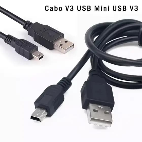 Cabo V3 USB Mini USB V3 Ps3 Gps Camera Eos Carregar 1,5m