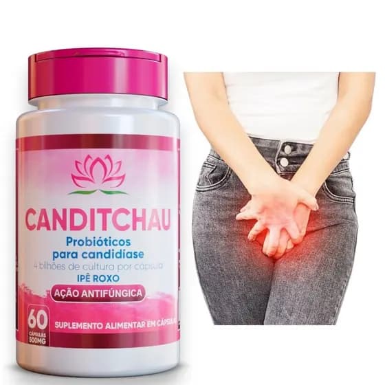 Suplemento PROBIÓTICOS CANDITCHAU candidiase candida antifungo 60 cápsulas - 500mg