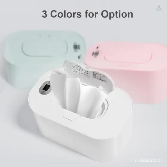Aquecedor de Lenços Umedecidos para Bebês com Display Digital, Dispensador de Grande Capacidade, Alimentação USB FYIR