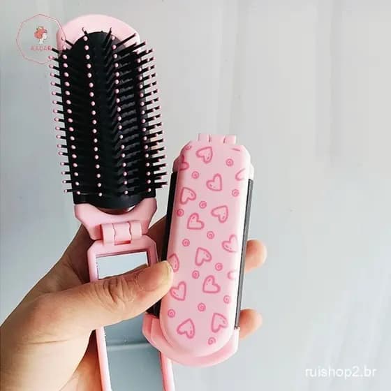 AACAR Rosa Borboleta Amor Padrão Dobrável Pente De Cabelo Portátil Cabeça Massagem Escovas Couro Cabeludo Massageador Pe