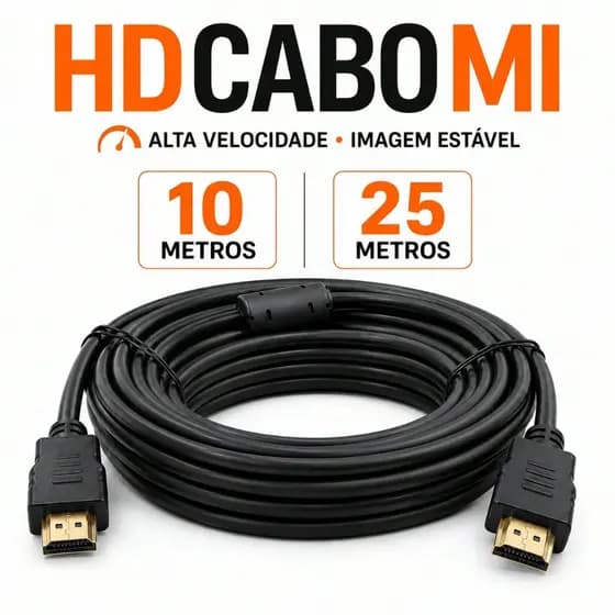 Cabo HDMI 4K 10M 25M Full Hd Blindado Resistente Fiel Flexível TV Game PC Gbps de Alta Velocidade