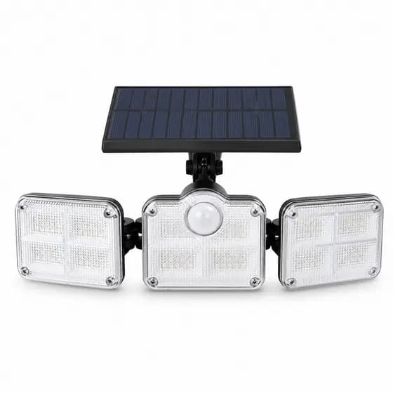 Luminária Solar LED Com Sensor de Movimento E Controle Remoto Refletor Impermeável Para Jardim Quintal Parede