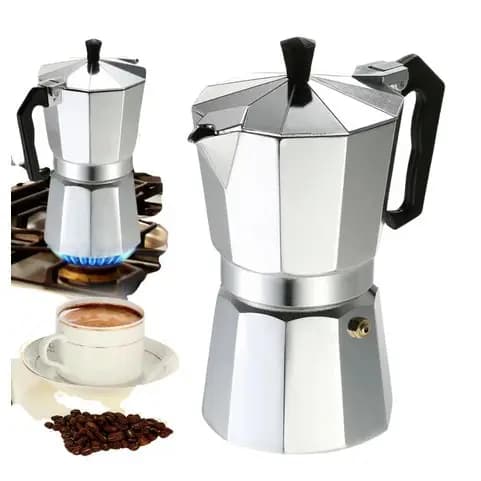 Cafeteira Italiana tipo Moka Alumínio Alta Qualidade 6 Xícaras Pratico