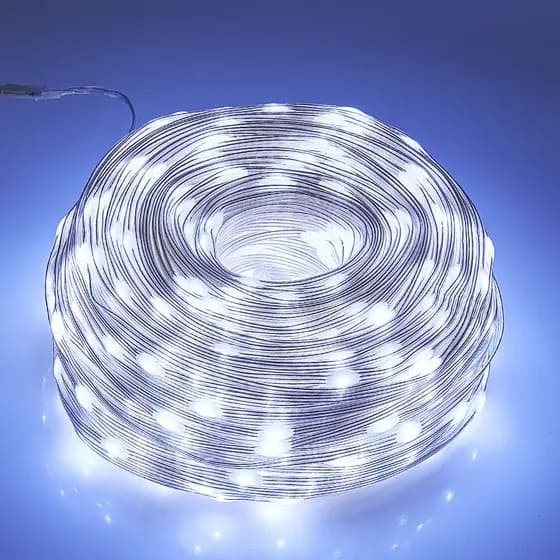Superbaixos Preço 50m Fio Fada Cordão Pvc Bivolt Prova Dágua 8 Modos 500leds