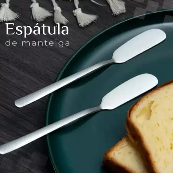 Espátula Inox Para Manteiga Patê Geléia Original Line Premium - Kit com 3, 6, 9, ou 12 Peças