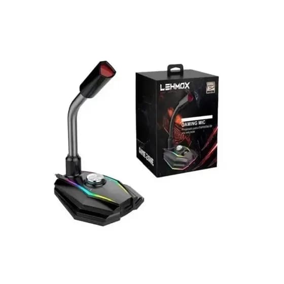 Microfone Gamer Rgb Mesa Usb Gaming Plug E Play GT-GK3 Lehmox