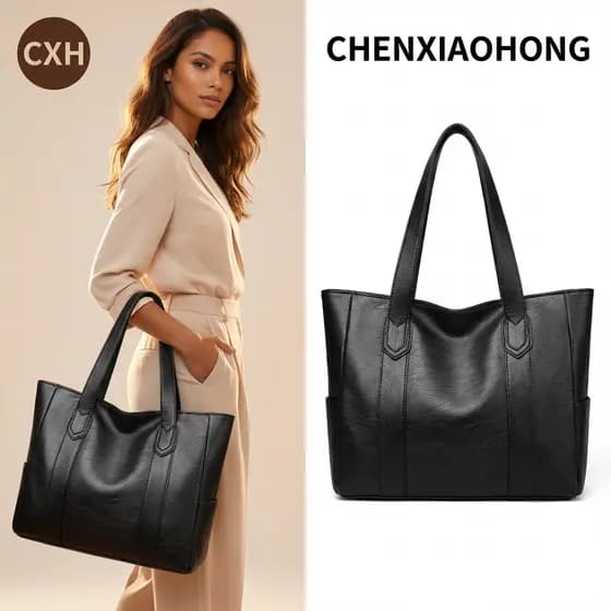 CHENXIAOHONG Bolsa tote retrô em couro macio,simples,versátil e elegante,ideal para o dia a dia feminino, bolsa de ombro