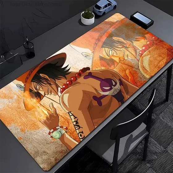 Uma Peça Portgas D Ace Mousepad Novo Grande Tapete De Mouse MousePads Jogo Escritório Portátil Macio Antiderrapante Desk