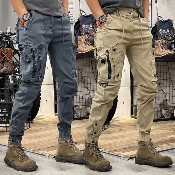 Calças Cargo Táticas Militares para Homens, Camufladas Azul Marinho, Estilo Hip Hop, para Trabalho ao Ar Livre, Modelo J