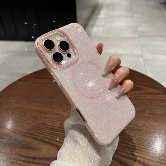 Capa Indução Brilho Com Magsafe Para IPhone 11 12 13 14 15 16 17 17air 17 Pro Max