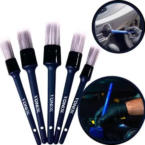 Kit Pincéis Detalhamento Interno Vonixx 5 Peças Super Macios
