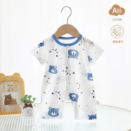 Macacão de bebê verão fino tipo um algodão puro roupas de bebê recém-nascido macacão Anyang roupas infantis do bebê
