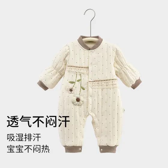 Roupas de bebê outono inverno roupas de bebê recém-nascido velo-velo quente acolchoado algodão macacão criança início do