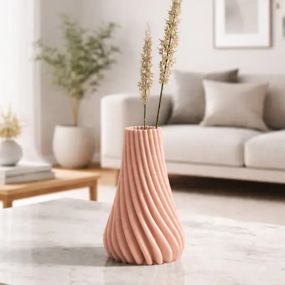 Vaso Decorativo Moderno Espiral Pequeno Centro de Mesa Sala Enfeite Luxo Decoração Casa Cozinha