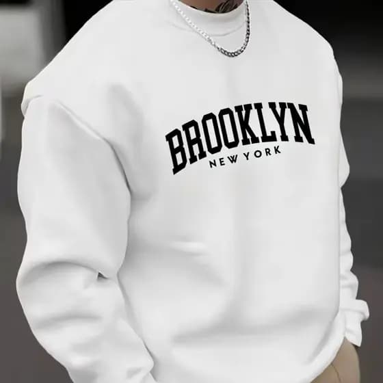 moletom masculino feminino moletom gol, blusa de frio peluciado moletom inverno moletom branco brooklyn casaco
