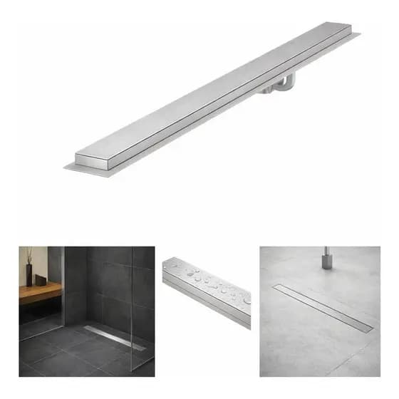 Ralo Linear Invisível 5cm X 90cm Oculto Saídas 40mm Branco