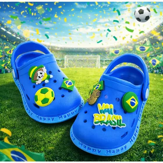 Chinelos Fofinhos Azul - Masculino - Seleção Brasil - Sandálias De Sola Macia - B1