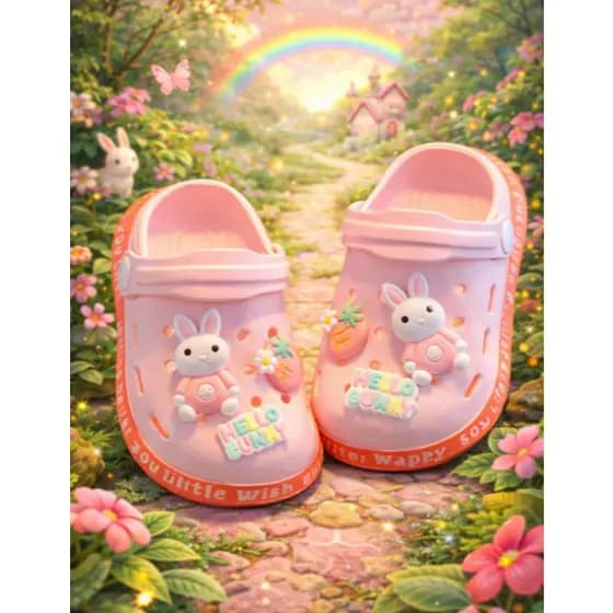 Sandália Infantil e Teen Rosa de Coelho em EVA – Leve, Confortável e Antiderrapante - B1
