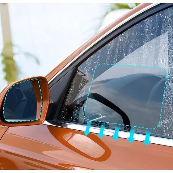 kit 4 Película anti Embaçante Anti chuva Filme retrovisor de chuva e nevoeiro