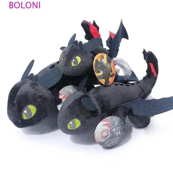 Como Treinar O Seu Dragão De Pelúcia , 3 Anime Figura Boneca Desdentado