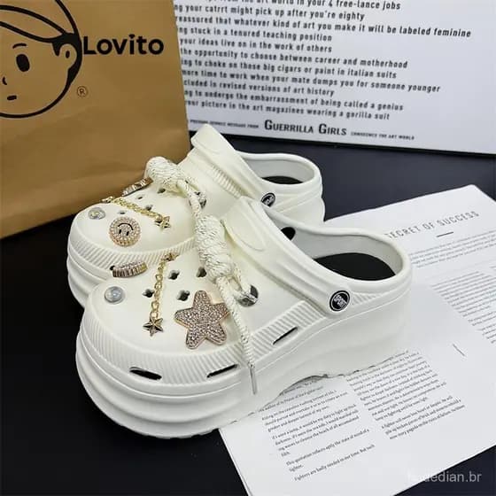Casual simples nicho decoração sandálias planas elegantes e versáteis para mulheres LFA69122