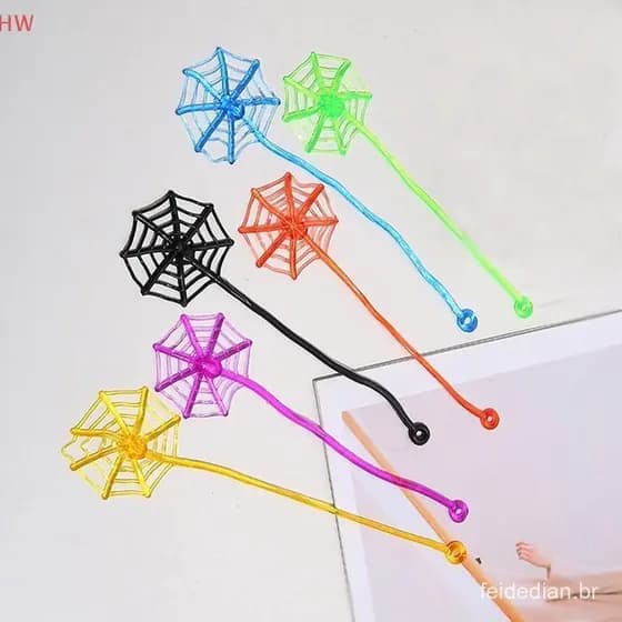 10 Pçs Elasticamente Extensível Teia De Aranha Escalada Novidade Brinquedos Para Crianças Festa De Aniversário Favores D