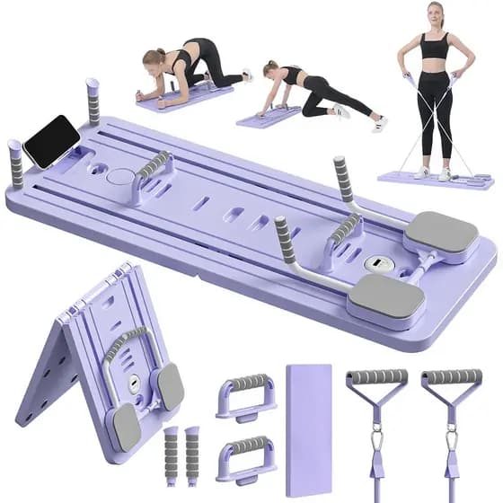 Prancha Multifuncional 9 em 1 para Pilates e Abdominal Treino Completo Dobrável Portátil para Casa