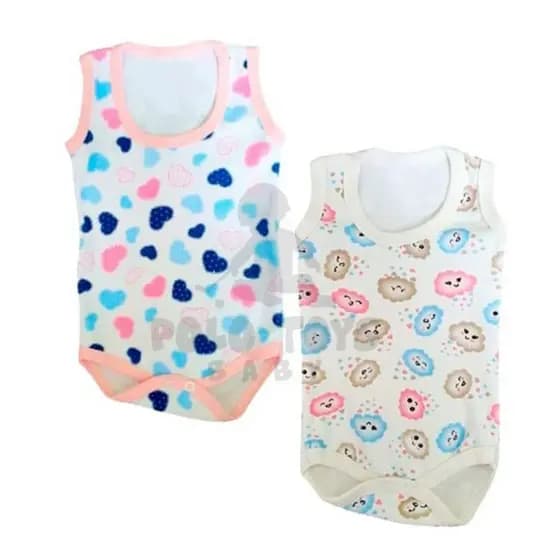 Body regata estampado bebê menina 100% Algodão enxoval