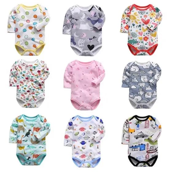 Body manga longa Estampado enxoval Bebê