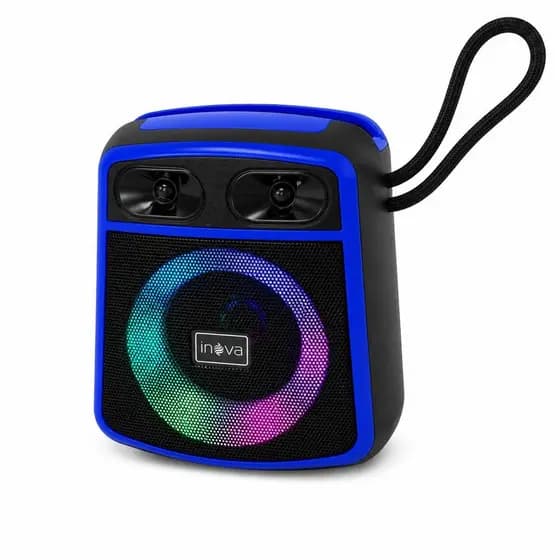 Caixa de Som Bluetooth Portátil Inova KV-828 com Bluetooth 5.4 e LED RGB