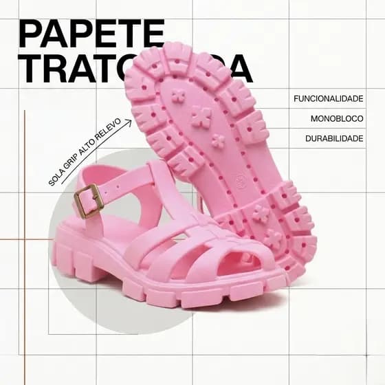 Sandália Aranha Feminina Tratorada Fisherman Plataforma Chunky Moderna Aesthetic Lançamento