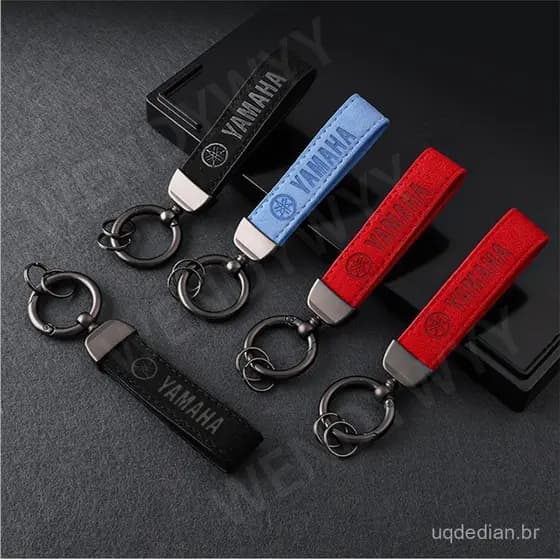 Chaveiro De Carro Couro Cor Pura Fivela Acessórios Para Yamaha Honda Motor