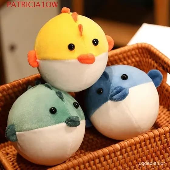 Baiacu Peixe Brinquedo De Pelúcia Apaziguar Boneca Animal Macio De Descompressão