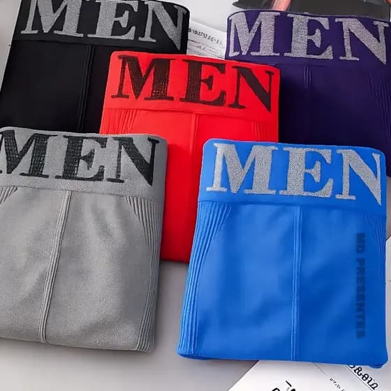 Kit Com Cuecas Boxer Microfibra Adulto Sem Costura cuecas Cores Sortidas
