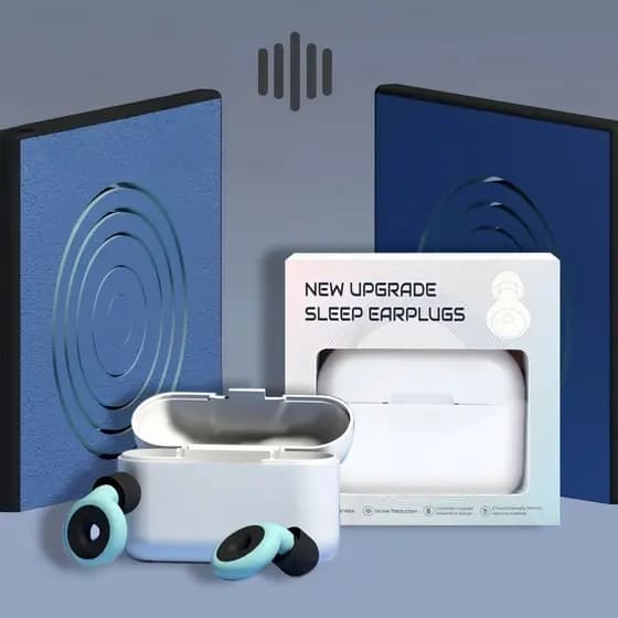 Kit Tampões de Ouvido Silicone Ultra-Macios Protetor Auditivo Dormir e Redução de Ruído