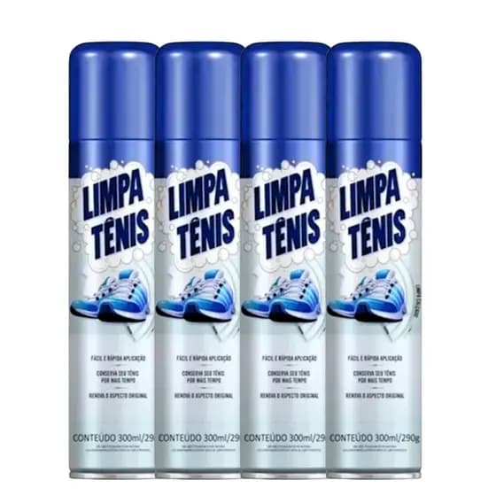 Kit 4 Limpa Tênis Premium Petroplus Lavagem a Seco Limpeza Profunda Remove Sujeiras