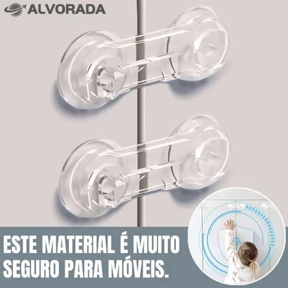Kit 10/5 Travas Para Gaveta Porta Armário Segurança Bebê - Opção de cores LV