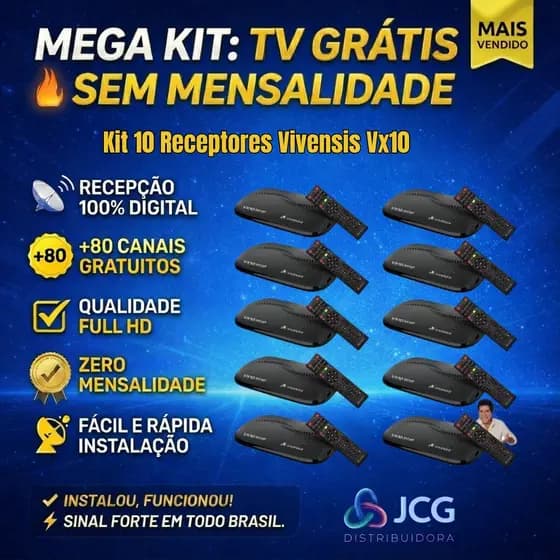 Kit 10 Receptores Vivensis Vx10 Digital HDTV B1 43W REGIONALIZADO