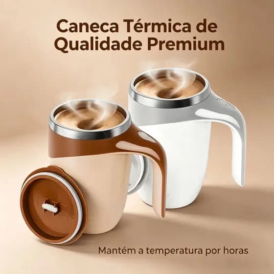 Caneca Misturadora Automática Elétrica USB Bateria Recarregável Mixer Café 380ml