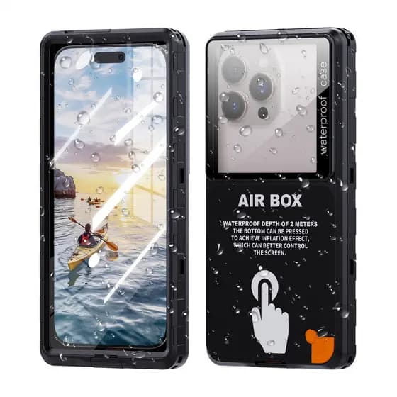 Capa à Prova d'Água Universal Shellbox Air Box para iPhone 16 Pro Max Compatível com Telefones Abaixo de 6,9 Polegadas 8