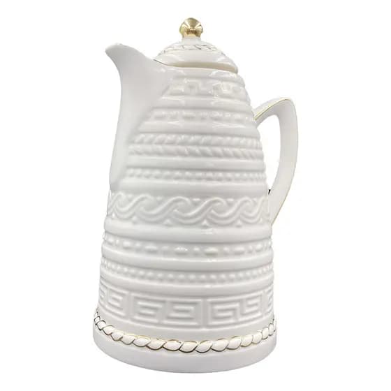 Garrafa Térmica Porcelana 1 Litro Luxo Café Chá Vidro Interior Mantém Quente Frio